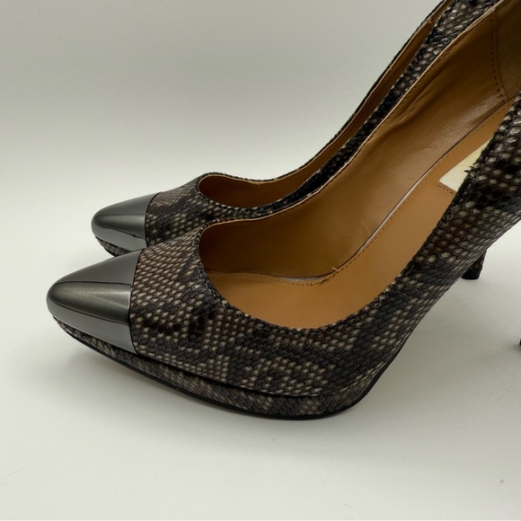 Steve Madden Snakeskin Pumps Cap Toe Pointy Stiletto Heels 6.5 - Picture 16 of 16
